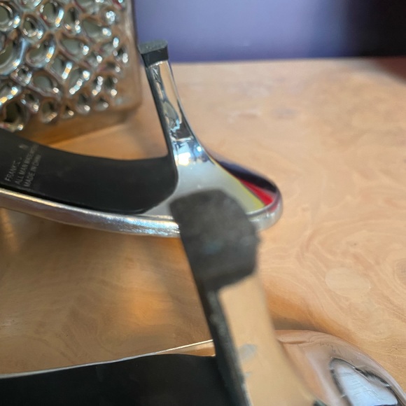 Silver Slide Sandals - Picture 4 of 6